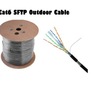 Cat6 SFTP Outdoor Cable, 305M Length, Braided In Aluminum Foil With Drain Wire, 4 Pair UTP | 23 AWG