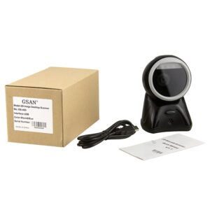 GSAN GS-A80 NV-A80 BARCODE 2D IMAGE DESKTOP SCANNER USB BLACK AND GREY