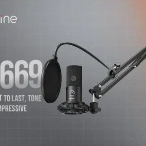 FIFINE T669 USB Microphone Bundle with Boom Arm & Shock Mount – Plug & Play Condenser Mic Kit for Streaming, Recording, Podcasting, Voice-Over & Gaming (Black)