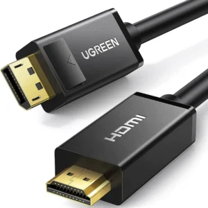 UGREEN 3M DisplayPort to HDMI Cable 4K@30Hz | DP Male to HDMI Male | Gold-Plated, Shielded, Stable Transmission | Mirror & Extend Modes | Durable PVC Build