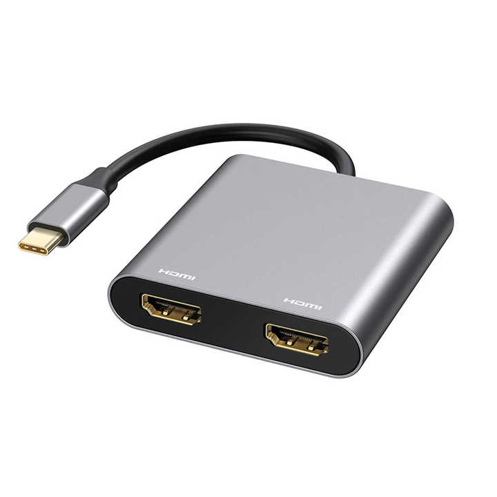 TYPE-C TO DUAL HDMI 4K + USB-C + USB 3.0