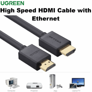 UGREEN High Speed HDMI 2.0 Cable 5M with Ethernet | Full Copper | 4K Ultra HD | Dolby TrueHD | DTS-HD | ARC | 3D Support | Premium Audio Video Cable – Black | 10109