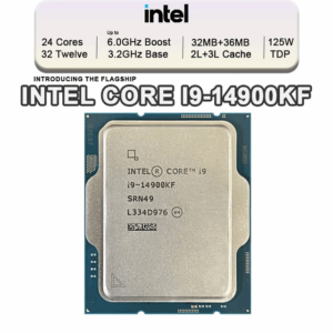 Intel Core i9-14900KF – Core i9 14th Gen 24-Core (8 P-cores + 16 E-cores) LGA 1700 125W None Integrated Graphics Processor – Up to 6.0 GHz Unlocked 36MB Cache  – TRAY | 1 YEAR WARRANTY