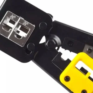 MINGLU 376Z Crimping Tool for RJ45, RJ12, RJ11 (6P–8P) Open Plugs – Precision Crimp, Strip & Cut, Hardened Steel, EZ Plug Compatible, Non-Slip Grip, Blade Guard