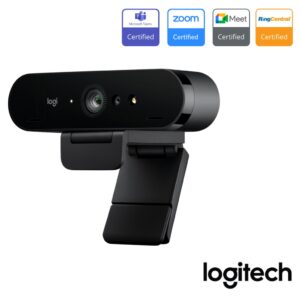 Logitech Brio 4K Pro Webcam C1000e with Privacy Shutter , Ultra 4K HD Video Calling, Noise-Canceling mic, HD Auto Light Correction, Wide Field of View, Works with Microsoft Teams, Zoom, Google Voice, PC/Mac/Laptop/Tablet, Black
