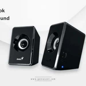 GENIUS SP-U125 3W Wired Powered Speaker Grey: Compact Design, Clear Sound, Easy-to-Use, Perfect for Laptops, Desktops, and Mobile Devices.