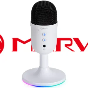 MIC-06 Blast 40 RGB Microphone – USB Plug and Play, Noise-Cancelling, RGB Lighting, Easy-to-Reach Controls