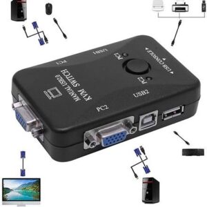 KVM Switch Video Mouse Keyboard Monitor 2 PORTS