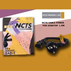 NCTS 1.5M Desktop Power Cable | High-Performance European Standard Cable | Smooth & Flexible | Anti-Magnetic | Reliable for PC, HDTV, and Display Devices