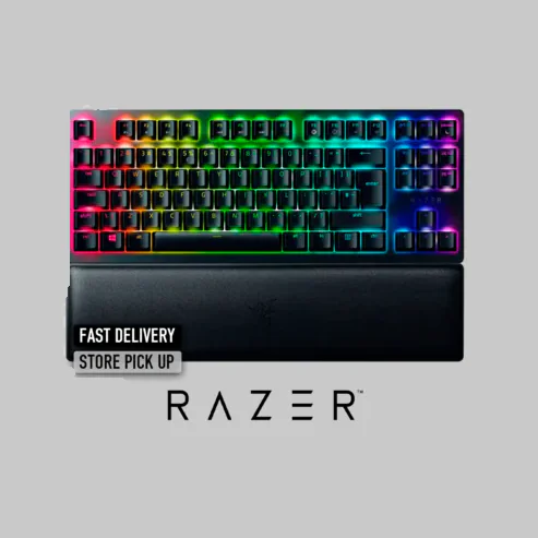 Razer Huntsman V3 Pro Tenkeyless RGB Esports Gaming Keyboard with Analog Optical Switches, Rapid Trigger, Razer Snap Tap for Precision in FPS Games