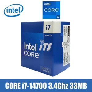 INTEL i7 14700 CPU 4.2GHz (5.4GHz Turbo) 14th Gen LGA1700 20-Cores 28-Threads 61MB 65W UHD Graphics 770 Retail Raptor Lake with Fan – BOX | 1 YEAR WARRANTY