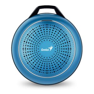 Genius SP-906BT Plus Bluetooth 4.1 Speaker & Microphone – Hyper Bass With a built-in amplifier – AUX-in 3.5 mm jack – 10m Wireless operating distance – Carabiner Hook – BLUE 