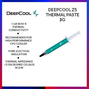 DeepCool Z5 Thermal Paste Cooling Accessory 3g Grease weight Excellent Thermal Conductivity , 10 Percent Silver Oxide Compounds – Silver Gray