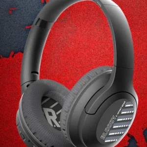 BLOODY MH360 Wireless Headset – 35H Playback, Bluetooth v5.3, ENC Omni Mic, M.O.C.I. Sound Tech, 3-Way Folding, USB-C Fast Charging, 3.5mm Audio – Black