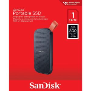 SanDisk 1TB Portable SSD – Up to 800MB/s, USB-C, USB 3.2 Gen 2, Updated Firmware – External Solid State Drive – SDSSDE30-1T00-G26