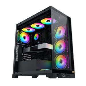 Xigmatek Endorphin Ultra Black with 5 ARGB Fans Mid-Tower Case (EN41327)