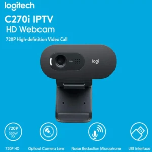 Logitech C270 HD Webcam With 720p/30fps Widescreen Video Calls, Noise-Reducing Mic,  Auto-Light Correction, Universal Clip, USB-A Connectivity – for Windows, macOS, ChromeOS & Nintendo Switch