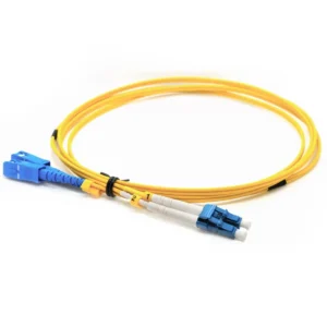 Fiber Patch Cable 2PIN SC/UPC to SC/UPC – 1 Meter, Duplex Single-Mode, 3.0mm Diameter, Blue Jacket, High-Speed Data Transmission
