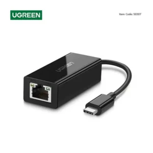 UGREEN USB C to Ethernet Adapter, 1000Mbps, RJ45, Driver-Free, Compatible with Windows, MacOS, iPadOS, ChromeOS, Android, Laptop, Tablet, Smartphone | BLACK 50307