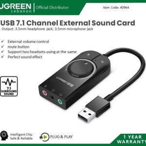 Ugreen USB External Stereo Sound Adapter 40964