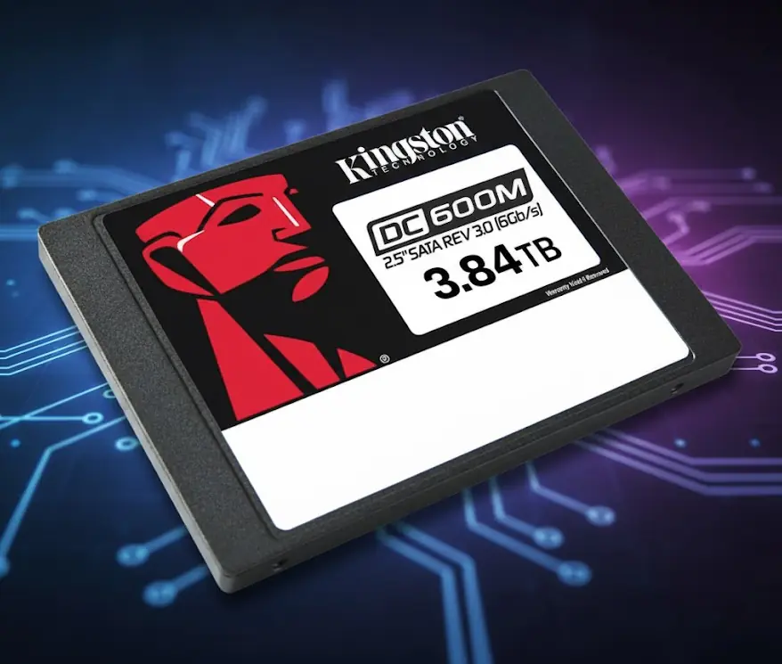 Kingston DC600M 3840GB Enterprise SSD | 2.5″ SATA III 6Gb/s | Mixed-Use Server Drive | Hardware Encryption | Power Loss Protection | SEDC600M/3840G