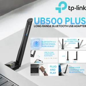 TP-Link UB500 Plus USB Bluetooth Adapter | Bluetooth 5.3 | Plug & Play | Adjustable Antenna | Windows 11/10/8.1/7 | PC, Laptop, Controller Support