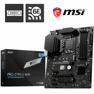 MSI PRO Z790-S WiFi ProSeries Motherboard (Supports 12th/13th/14th Gen Intel Processors, LGA 1700, DDR5, PCIe 5.0, M.2, 2.5Gbps LAN, USB 3.2 Gen2, HDMI/DP, Wi-Fi 6E, Bluetooth 5.3, ATX) | USED