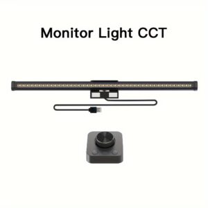 Monitor Light Bar With Remote Dual Control – 92-LED USB Desk Lamp, Stepless Dimming, 3000-6500K Adjustable Color Temperature, No Screen Glare, Wall-Mount Aluminum Alloy Bar For Home Office