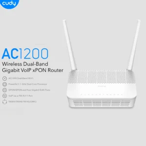 Cudy GP1200 AC1200 xPON Fiber Router | Dual-Band Wi-Fi 5 | GPON/EPON | 4× Gigabit Ports | EasyMesh | IPTV | 1.15GHz CPU | TR069/OMCI | Up to 2.48 Gbps Fiber