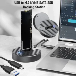 USB 3.2 Gen 2 Type-C SSD Aluminum Enclosure Dock For M.2 NVMe/SATA SSDs – 10Gbps, Tool-Free, Aluminum Casing, 2230/2242/2260/2280mm Support, UASP Fast Transfer, Plug & Play | GREY D21-SN