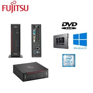 Fujitsu Q556-USFF Intel Core i5-7500T | 8GB DDR4 RAM | 256GB SSD | Windows 10 Pro | Compact Black Mini Desktop | Reliable Performance, Business-Grade Build, Tested & Certified | USED
