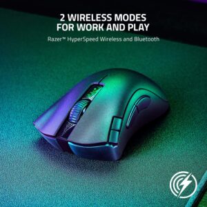 Razer DeathAdder V2 X HyperSpeed – Ultra Fast Wireless – 7 Programmable Buttons – Gen 2 Mechanical Switches – 5G 14K DPI Optical Sensor