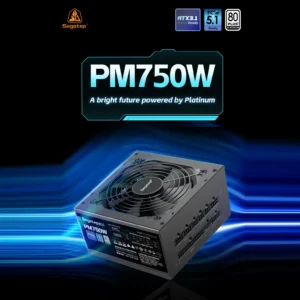 Segotep PM750W 80+ Platinum PSU | ATX 3.1 | 750W | Fully Modular | PCIe 5.1 | AI Cooling | Silent Hydraulic Fan | High-Efficiency Gaming Power Supply