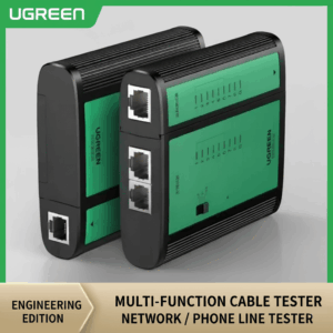 UGREEN Network & Telephone Cable Tester –  RJ45 & RJ12 Compatibility, Multi-Port Design, Real-Time Status Indicators, Compact Pro Diagnostic Tool | NW167 10950 