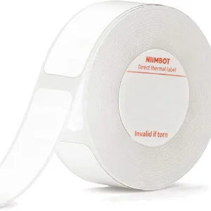 NIIMBOT T12×40-155 Direct Thermal Labels – 12×40mm, 1 Roll , White, Waterproof, Tear-Resistant