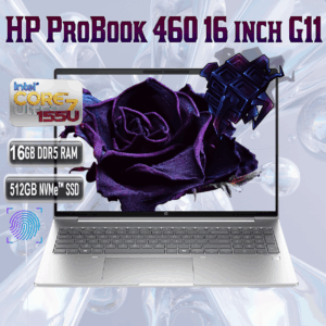HP ProBook 460 16 inch G11 : Intel® Core Ultra 7 155U | 16GB DDR5 RAM ; 512GB NVMe SSD | 16-inch WUXGA IPS Display | Intel® Graphics | Backlit Keyboard | DOS | PIKE SILVER ~ A38BHET 
