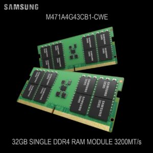 SAMSUNG 32GB SODIMM Memory Module RAM DDR4 3200MHz 2Rx8 CL22 1.2v 260-PIN Laptop Notebook Memory Module | M471A4G43CB1-CWE ~ USED