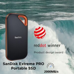 SanDisk 1TB Extreme PRO Portable SSD – Up to 2000MB/s – USB-C, USB 3.2 Gen 2×2, IP65 Water and Dust Resistance, Updated Firmware – External Solid State Drive – SDSSDE81-1T00-G25