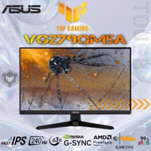 TUF Gaming Series 5 – VG279QM5A Gaming Monitor – 27-inch FHD Fast-IPS panel, 240Hz, 0.3ms , G-SYNC® compatible, AMD FreeSync Premium, ELMB SYNC, 99% sRGB, DisplayWidget Center, Gaming AI, Speakers  | 6 MONTHS WARRANTY