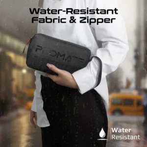 Promate Vali Lightweight Tech Essentials Organizer Pouch – Compact Travel Gadget Bag, Multi-Compartment, Durable Cordura + Skin Film Material, 1.79L Capacity, Sleek & Stylish