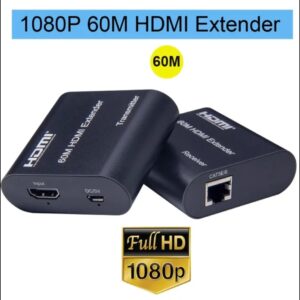 Rj45 Cat6 Cat5e To 1080p HDMI Extender Converter 60M Ethernet Network Cable for PS4 Set / Top Box / Camera / PC /Laptop / TV / Projector / Monitor