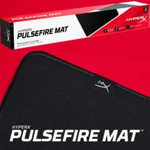 HyperX Pulsefire Mat Gaming Mouse Pad Cloth (L) With Anti-Fray Stitching, Precision-Tuned Surface, Anti-Slip Rubber Base, And Comfortable Foam Padding | BLACK  450mm x 400mm x 3mm