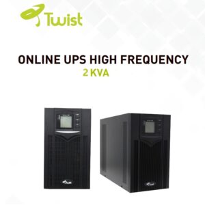 TWIST Online High-Frequency UPS 2KVA | True Sine Wave | Dual Conversion | LCD Display | Advanced PFC | 1800W Output | Surge, Overload & Generator Compatible Power Protection