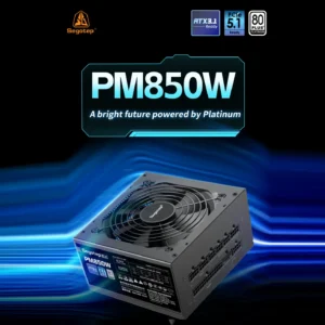 Segotep PM850W | 850W Fully Modular Power Supply | 80+ Platinum | ATX 3.1 | PCIe 5.1 Ready | AI Temp Control | Clean Aesthetic, Peak Efficiency | Black (Copy)