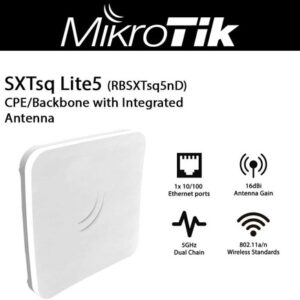 MikroTik SXT SQ Lite5 16dBi 5GHz Dual Chain Integrated