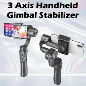  3-Axis Handheld Phone Gimbal Stabilizer With Foldable Design, 2200mAh Battery, Multi-Mode Stabilization, Gesture Control, USB Charging, For Smartphones Under 6 Inches