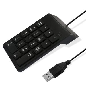 Mini Slim Wired USB Numeric Digital Keyboard Number Pad (18 Keys)