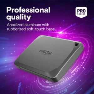 Crucial X9 Pro 4TB Portable SSD | USB-C 3.2 External Drive | 1050MB/s Read & Write | Drop-Proof, IP55 Water/Dust Resistant | PC, Mac, Gaming Console Compatible