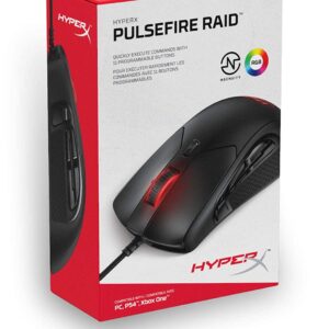HyperX Pulsefire Raid – Gaming Mouse, 11 Programmable Buttons, RGB, Ergonomic Design, Comfortable Side Grips, Software-Controlled Customization