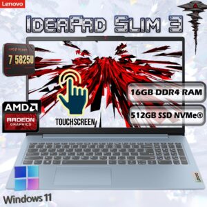 Lenovo IdeaPad Slim 3 15ABR8 : AMD Ryzen 7 5825U | 16GB DDR4 RAM ; 512GB NVMe SSD | 15.6 Inch FHD IPS Touch | AMD Radeon Graphics | Windows 11 | Arctic Grey
